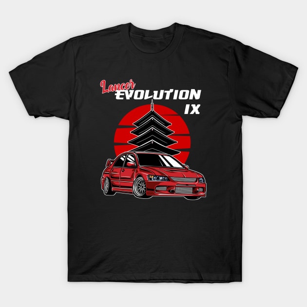 Lancer Evolution IX T-Shirt by mirailecs